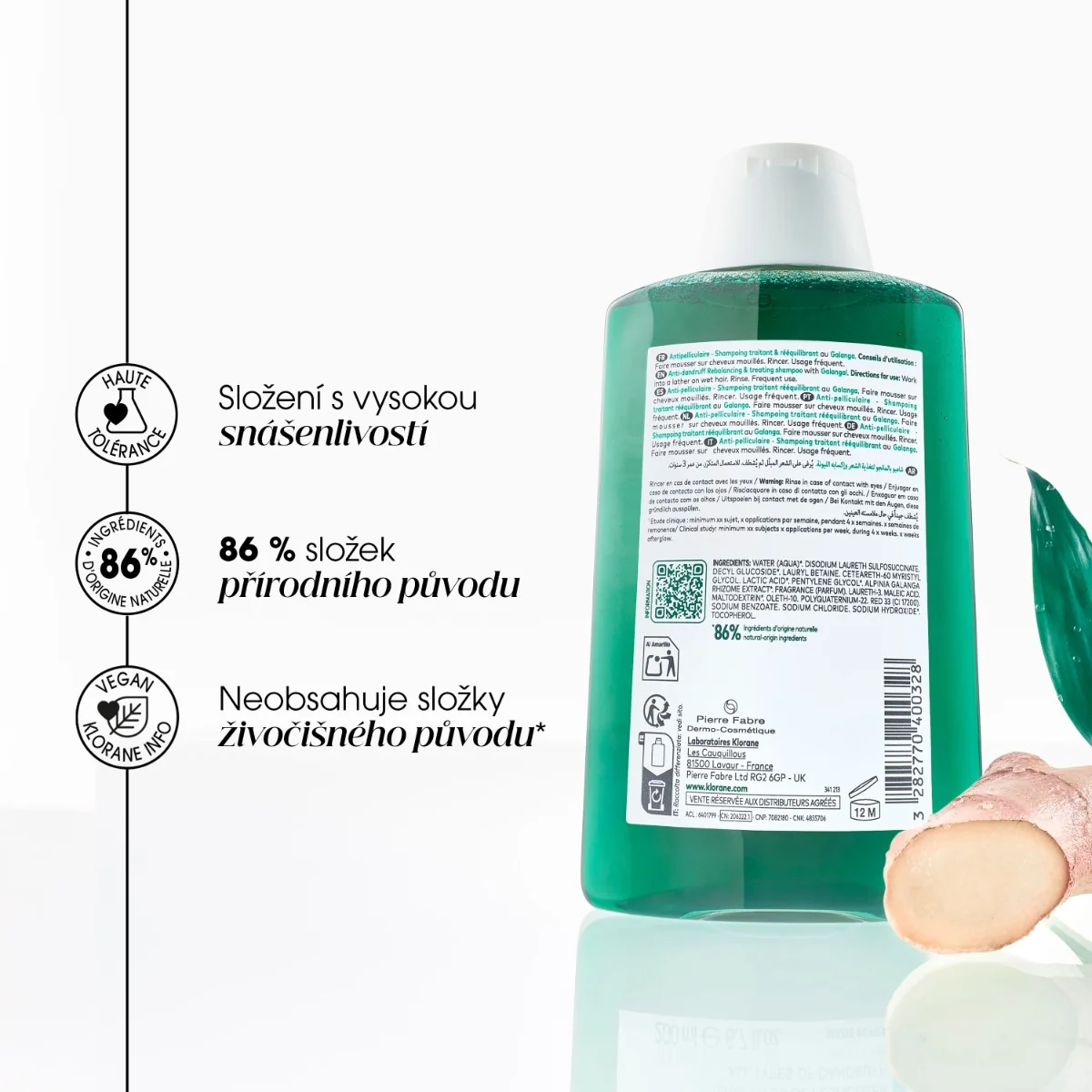 KLORANE Šampon proti lupům s galangalem 200 ml