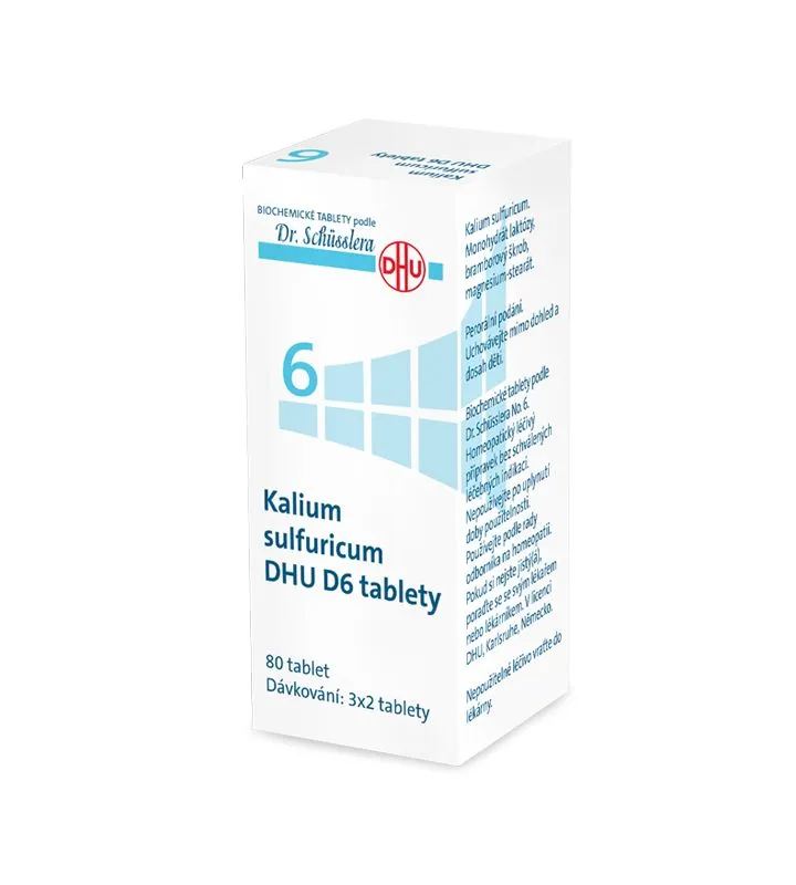 Schüsslerovy soli Kalium sulfuricum DHU D6 80 tablet