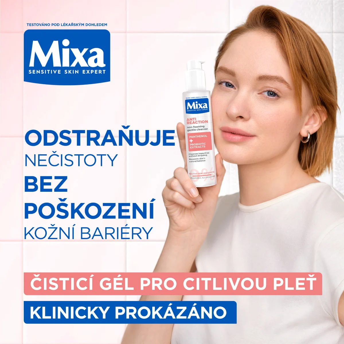 Mixa Anti-Reaction zklidňující nepěnivý čisticí gel 150 ml