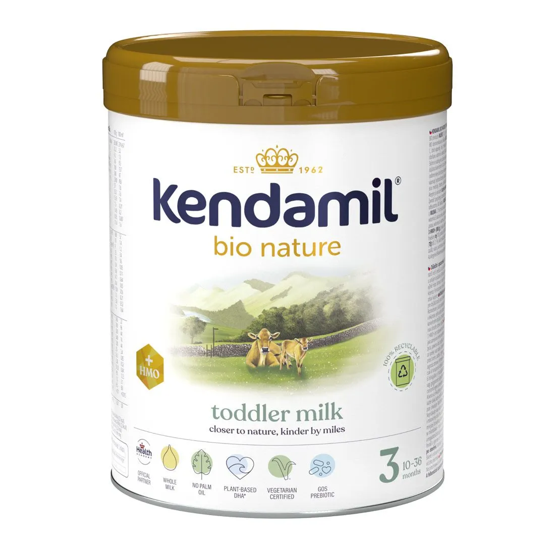 Kendamil 3 BIO Nature Kojenecké pokračovací mléko HMO+ 800 g