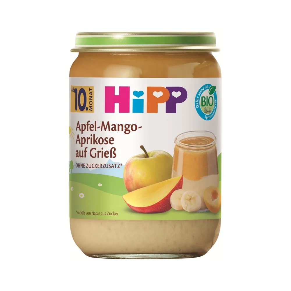 Hipp BIO Krupička s ovocem 190 g