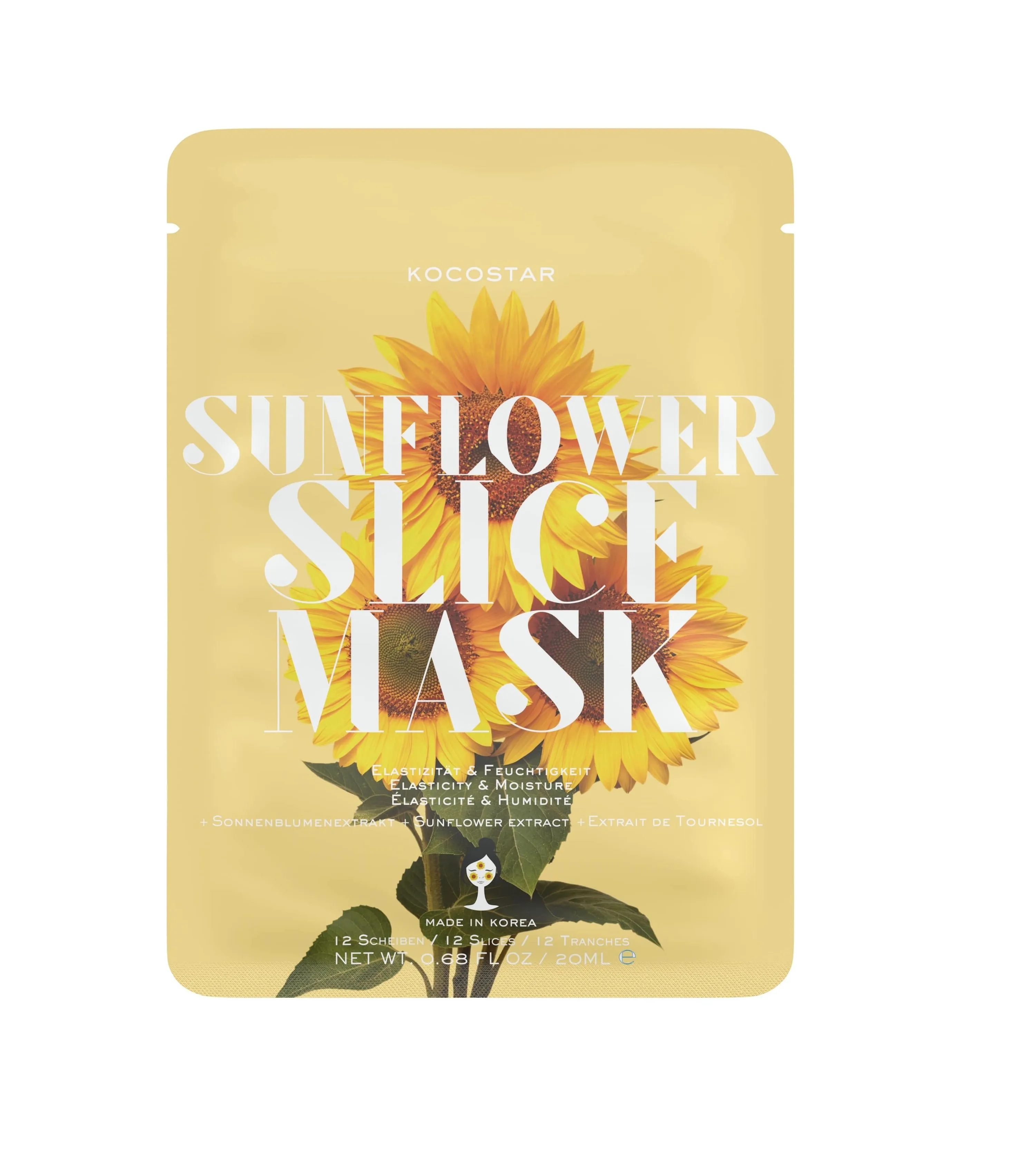 Kocostar Slice mask sheet Slunečnice hydratační pleťová maska 20 ml