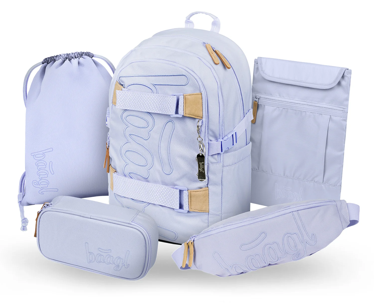 Baagl Školní set Skate Lilac III