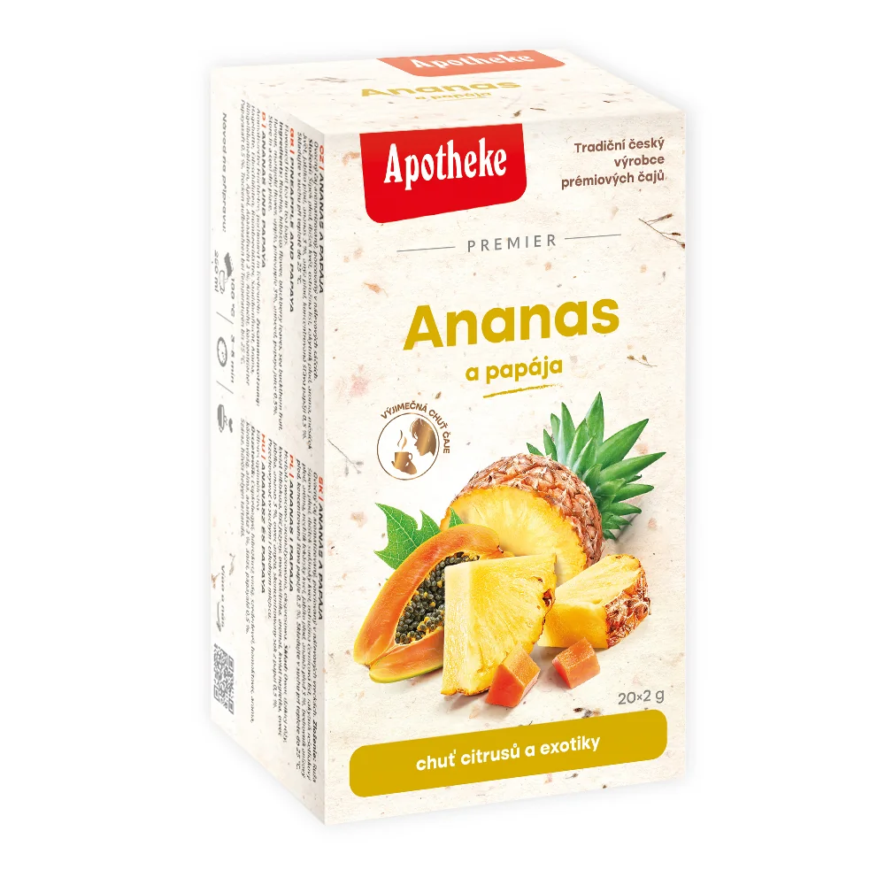 Apotheke Ananas a papája nálevové sáčky 20x2 g
