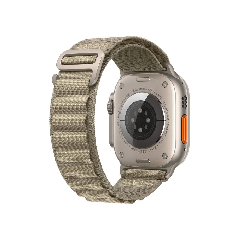 Apple Watch Ultra 2 49 mm Alpine loop smart hodinky Titanium/Olive
