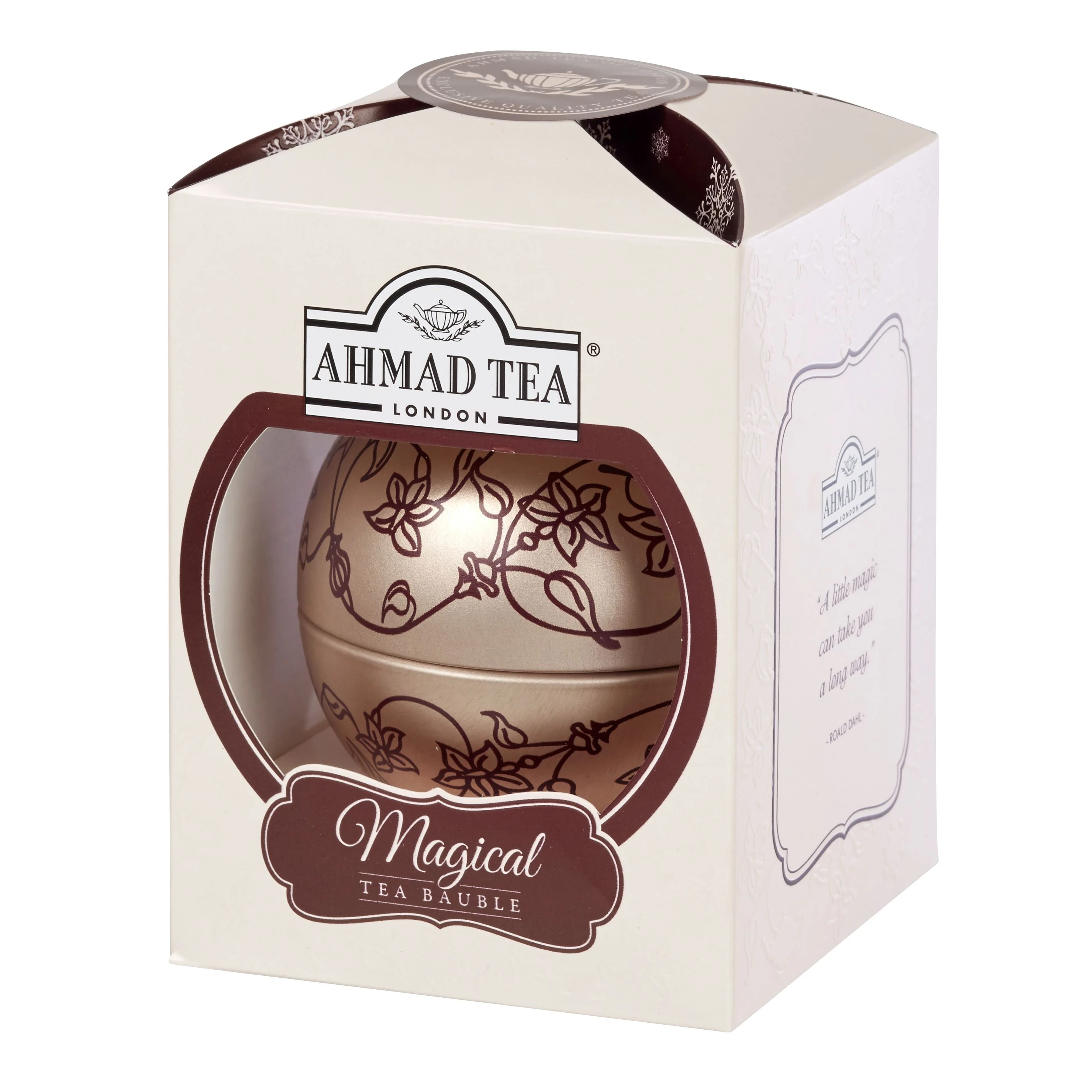 Ahmad Tea Vánoční ozdoba English Breakfast sypaný čaj 30 g růžová