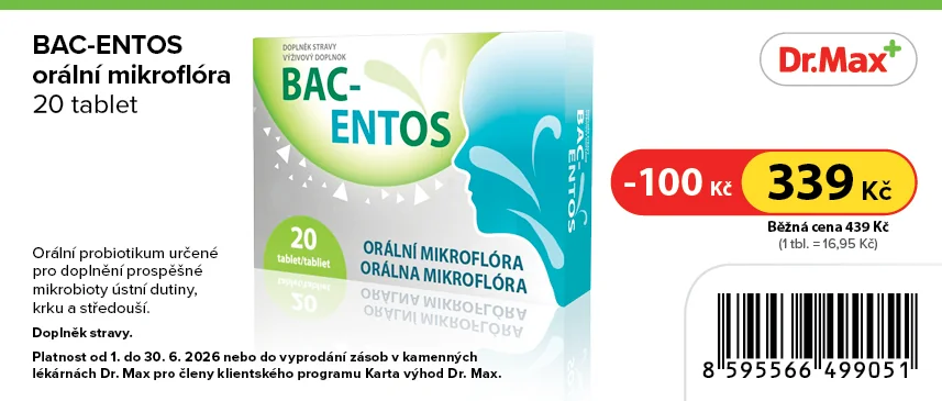 BAC-ENTOS Orální mikroflóra 20 tablet BAC-ENTOS Orální mikroflóra 20 tablet