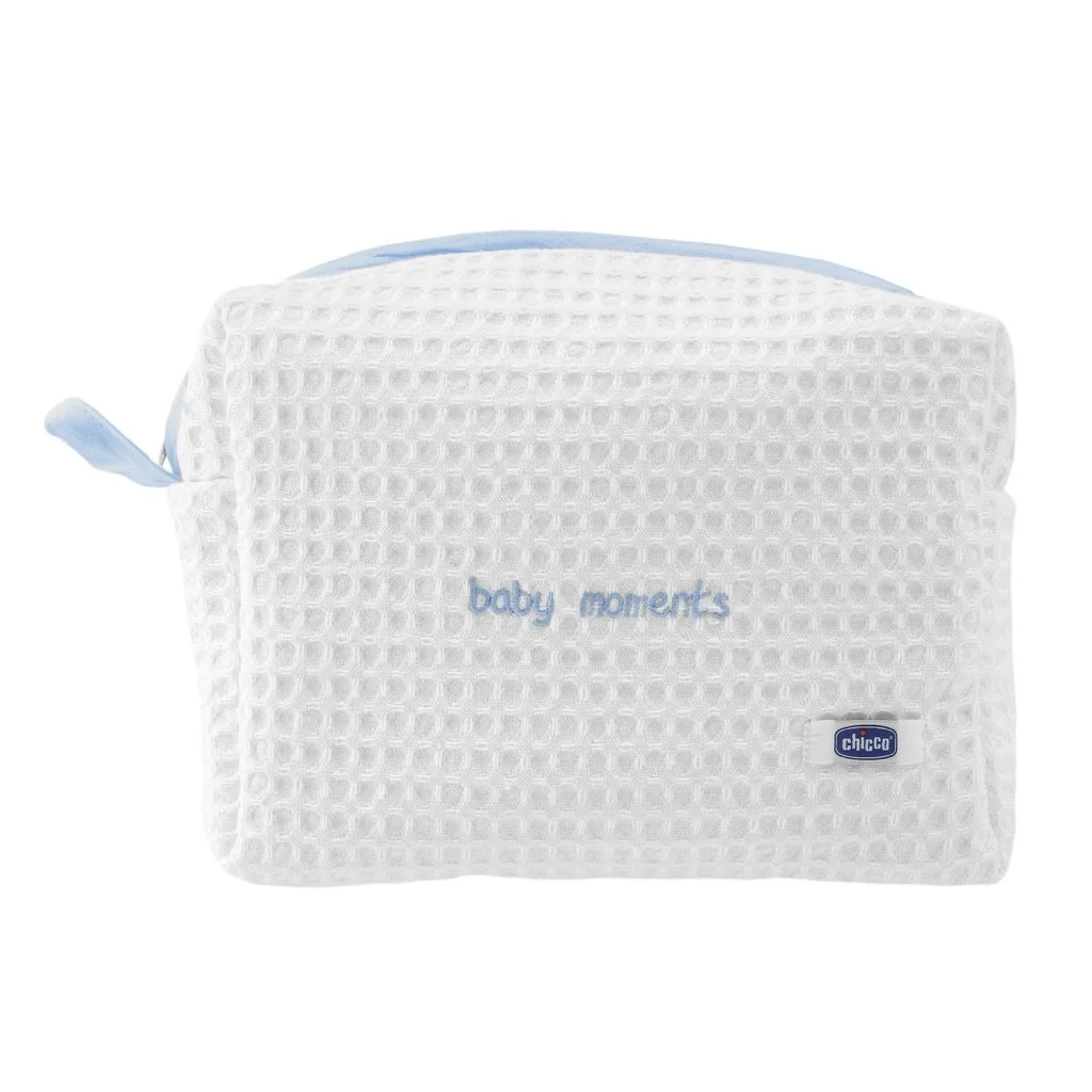 Chicco Kapsička kosmetická na zip - Set Baby Moments modrá
