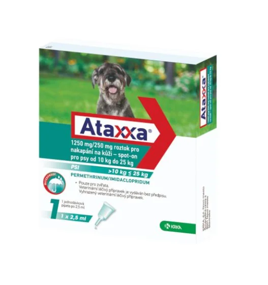 Ataxxa pro psy 10–25 kg spot-on 1x2,5 ml