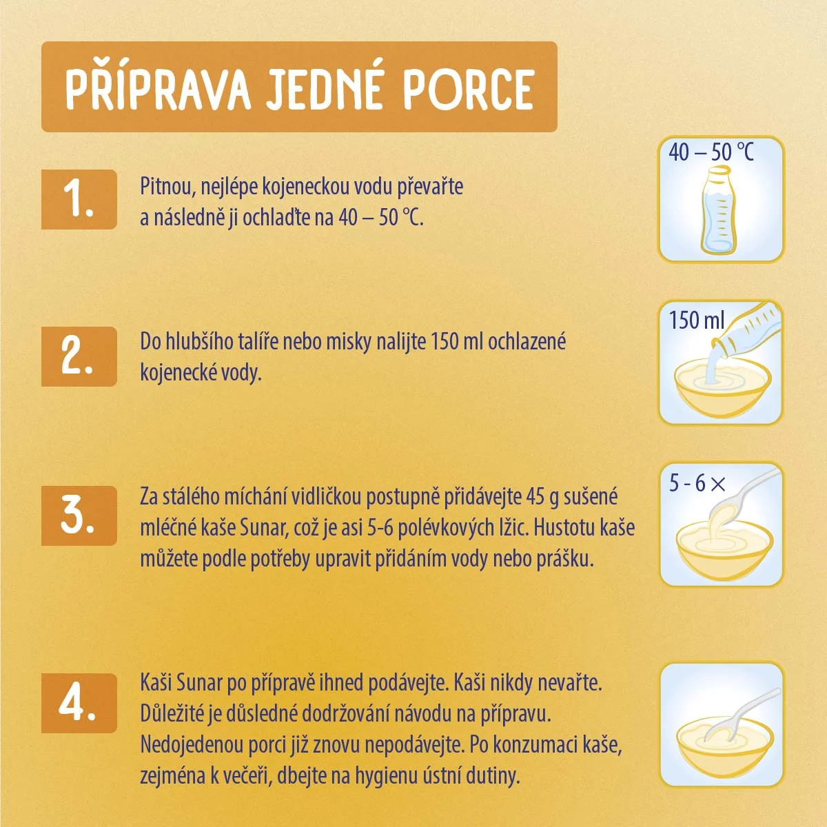 Sunar Mléčná krupicová kaše na dobrou noc vanilková XXL balení 340 g