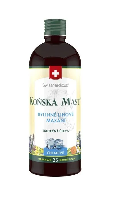 SwissMedicus Koňská mast Bylinné lihové mazání chladivé 400 ml