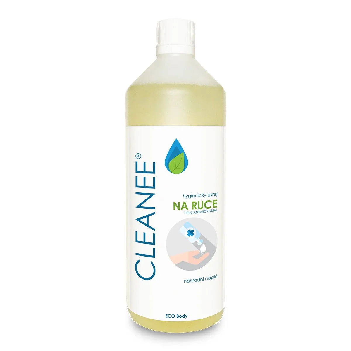 CLEANEE ECO Body Hygienický sprej na ruce náhradní náplň 1 l