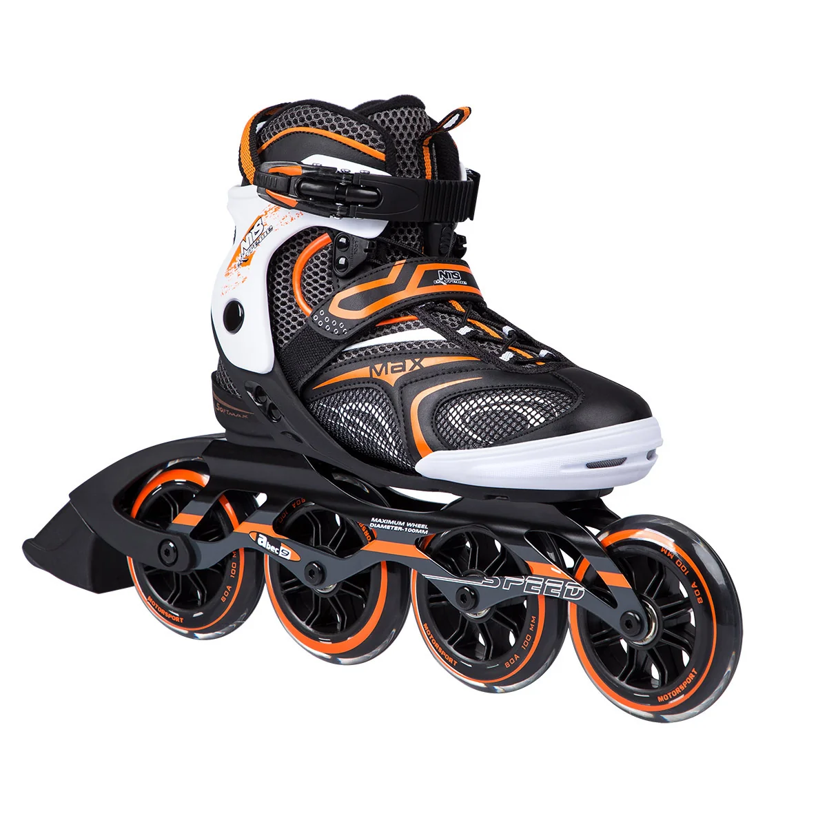 NILS EXTREME Kolečkové brusle NA 1060 S černo-oranžové Velikost: 41