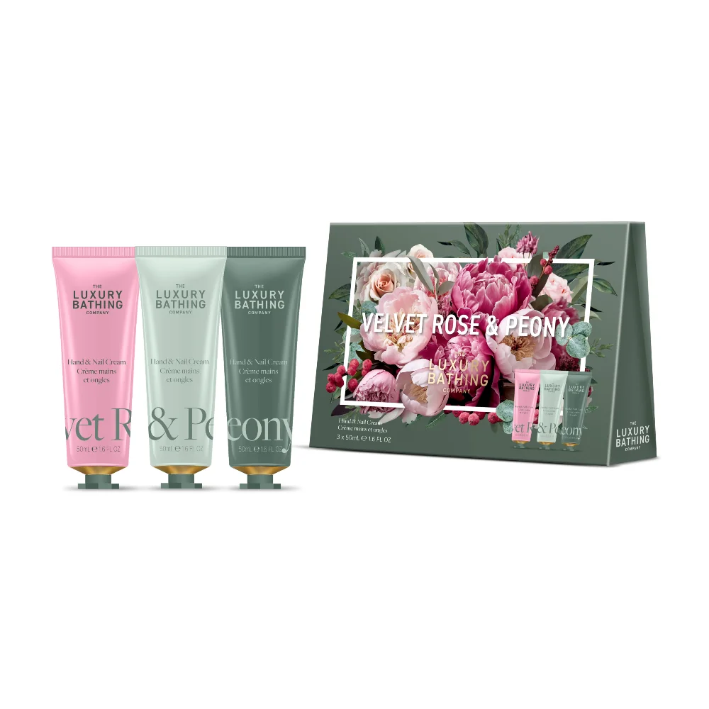 Grace Cole Dárková sada krémů na ruce Růže & Pivoňka 3x50 ml