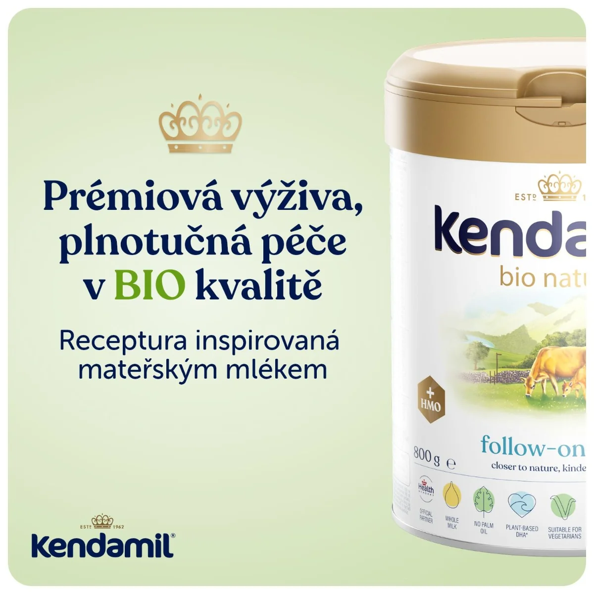 Kendamil 2 BIO Nature Kojenecké pokračovací mléko HMO+ 800 g