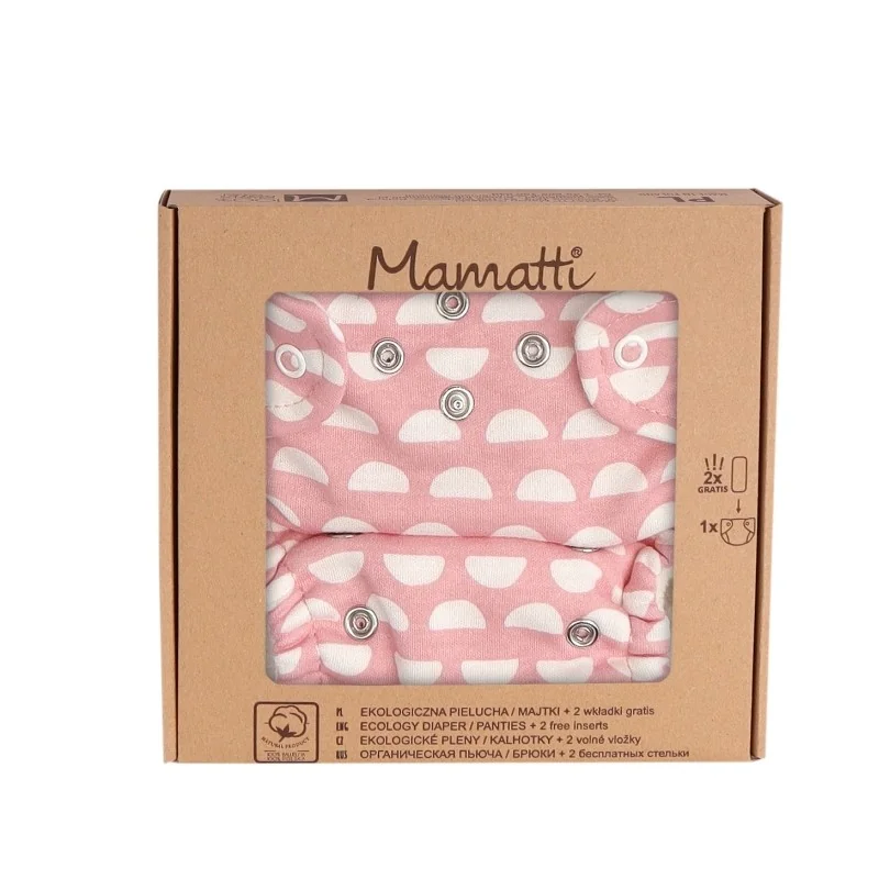 Mamatti Mamatti Látková plenka EKO sada - kalhotky + 2 x plenka, vel. 5 - 14 kg, Hello