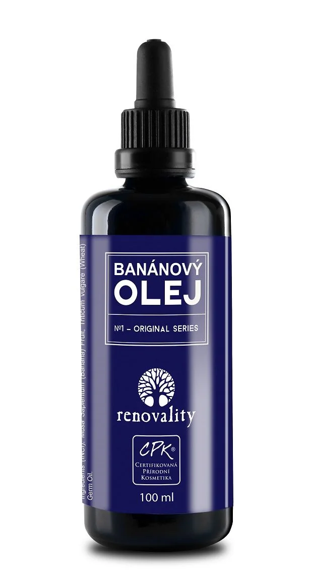 Renovality Banán masážní a tělový olej pipetka 100 ml