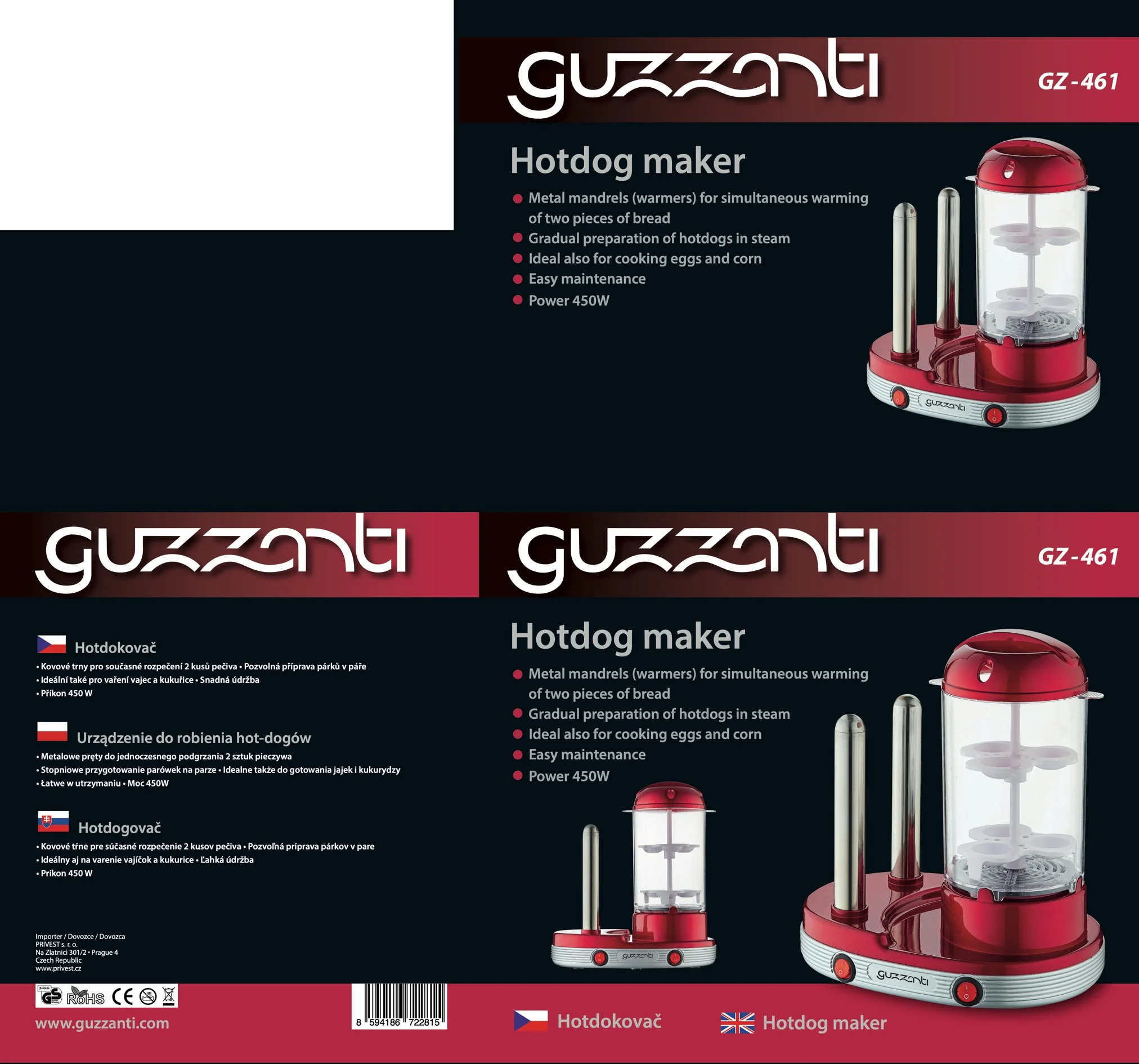 GUZZANTI Hotdogovač GZ 461