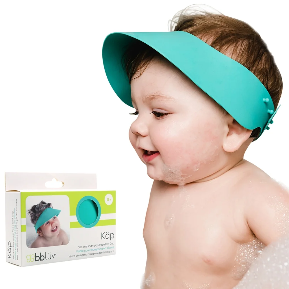 Bblüv Silikonový kšilt na mytí hlavy Käp 1 ks Aqua