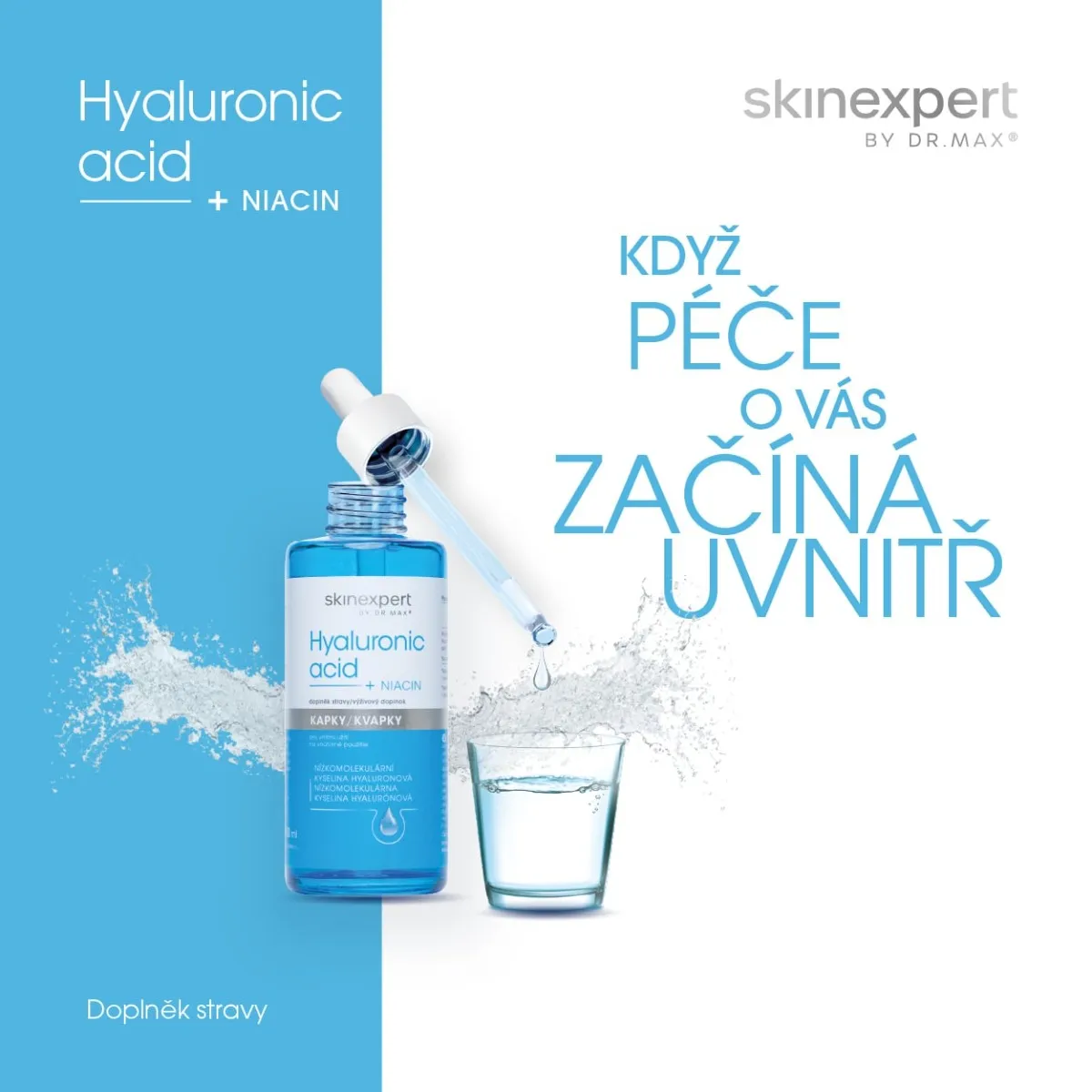 skinexpert BY DR.MAX Hyaluronic acid –⁠ Kyselina Hyaluronová kapky 100 ml