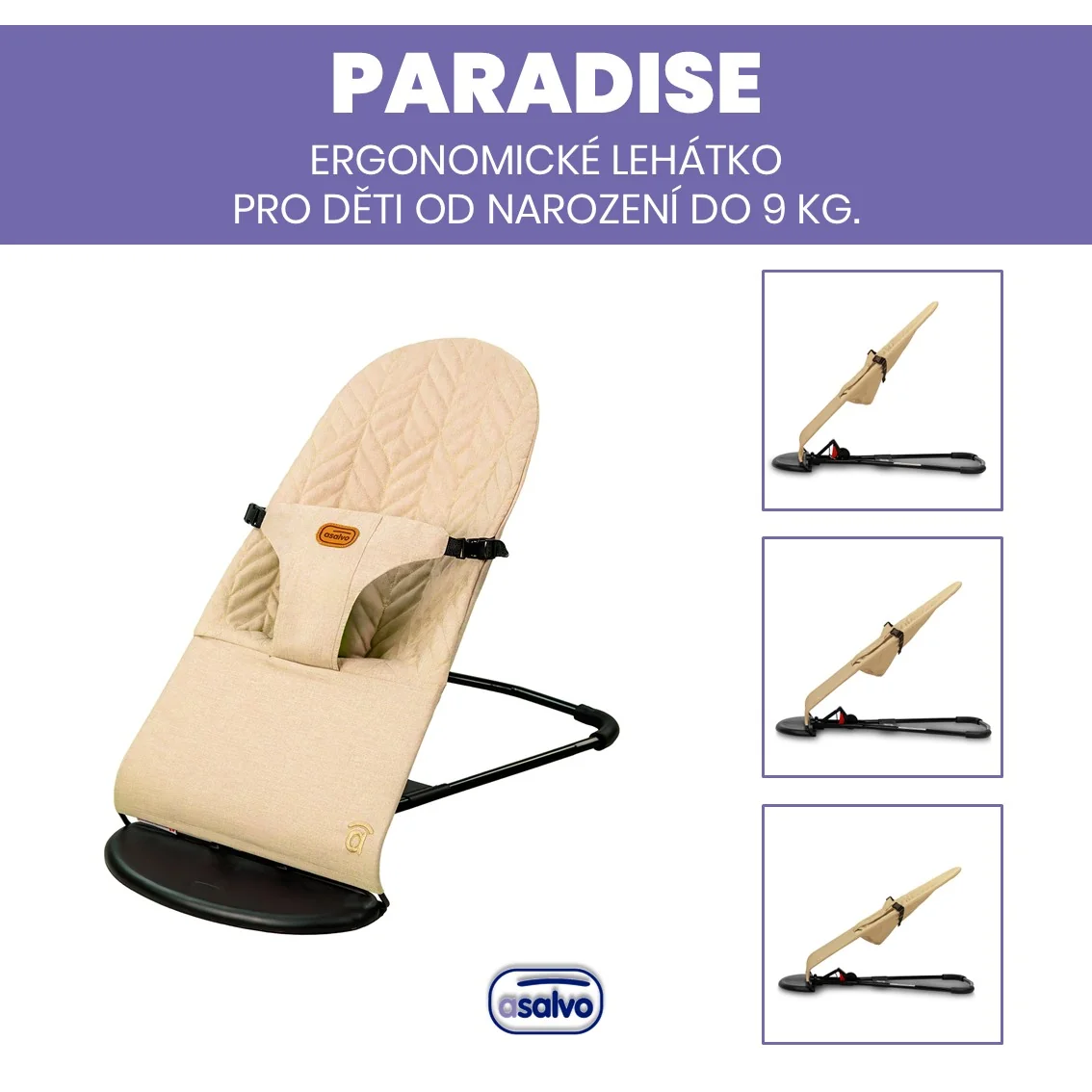 Asalvo PARADISE dětské lehátko, beige