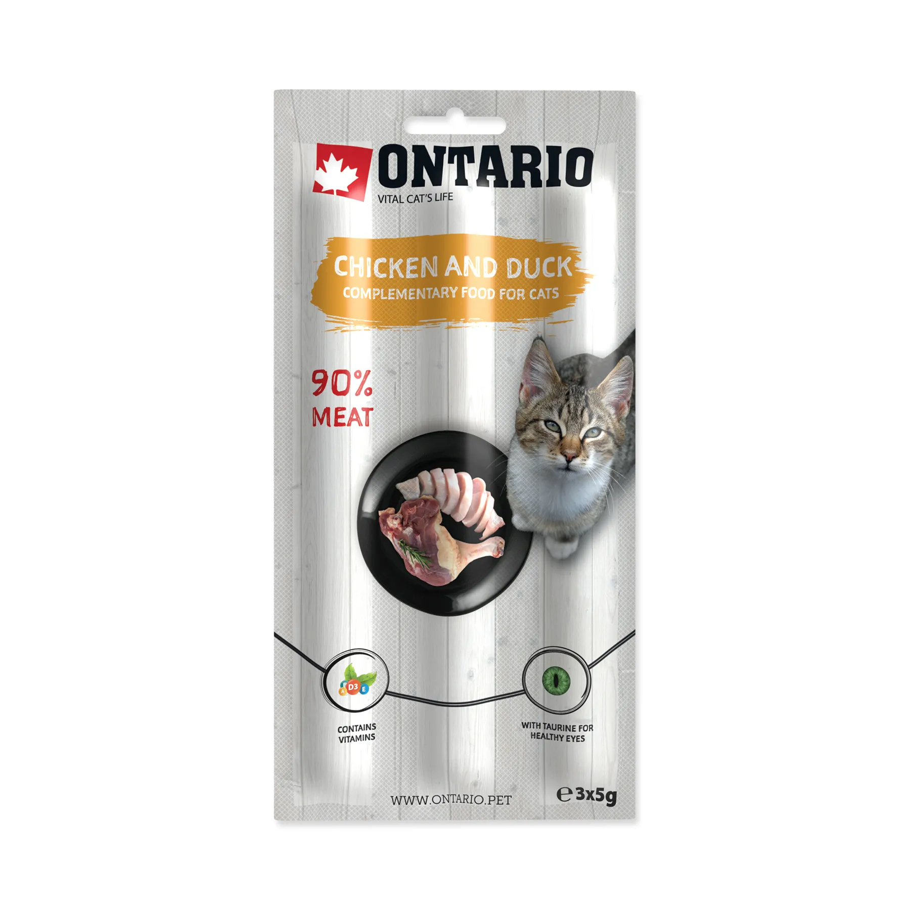Ontario Tyčinky Kuřecí a kachní 3x5 g