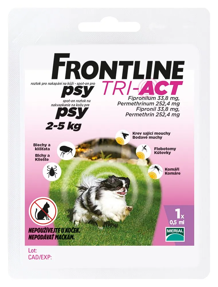 FRONTLINE TRI-ACT pro psy 2-5 kg (XS) 1 pipeta