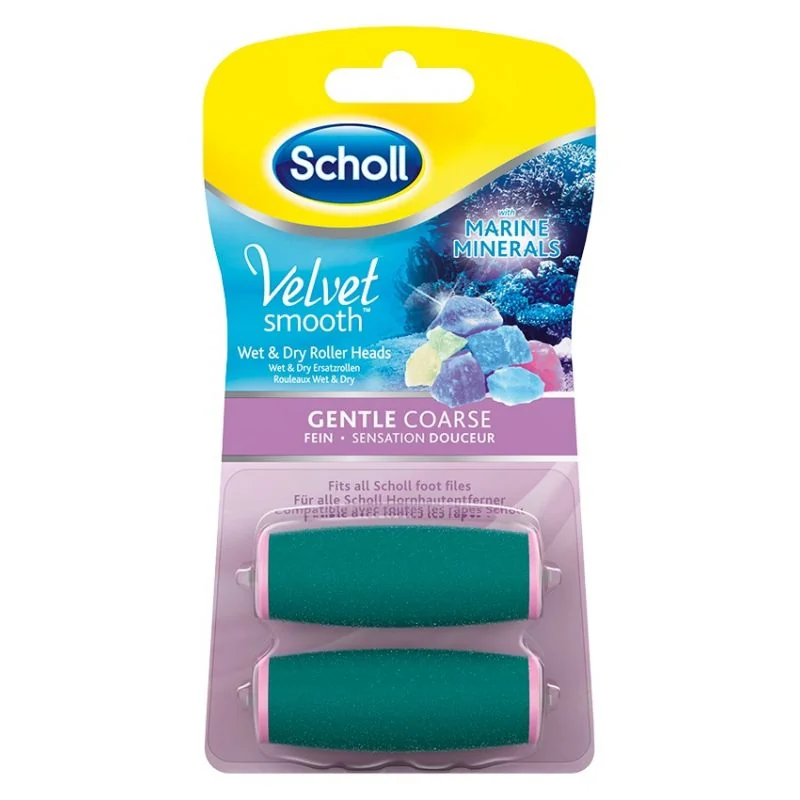 Scholl Velvetsmooth Rotační hlavice s mořskými minerály jemně drsná 2 ks