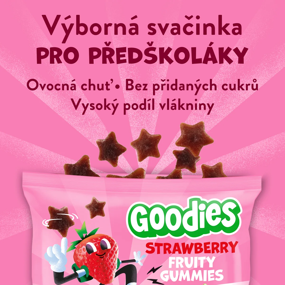 Goodies Fruit Jahodoví gumídci 17 g
