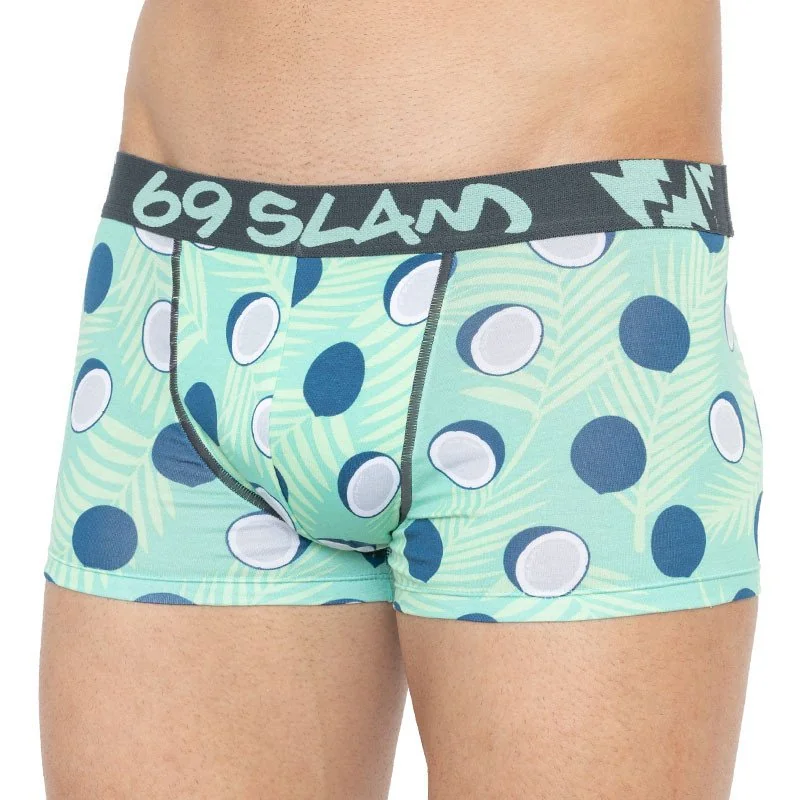 69SLAM Pánské boxerky hip bamboo coco blue M 