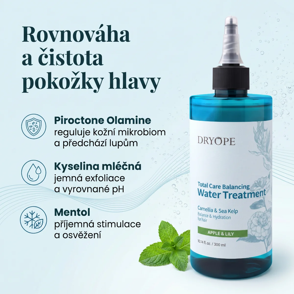 DRYOPE Apple&Lily lehká pečující kúra proti lupům 300 ml