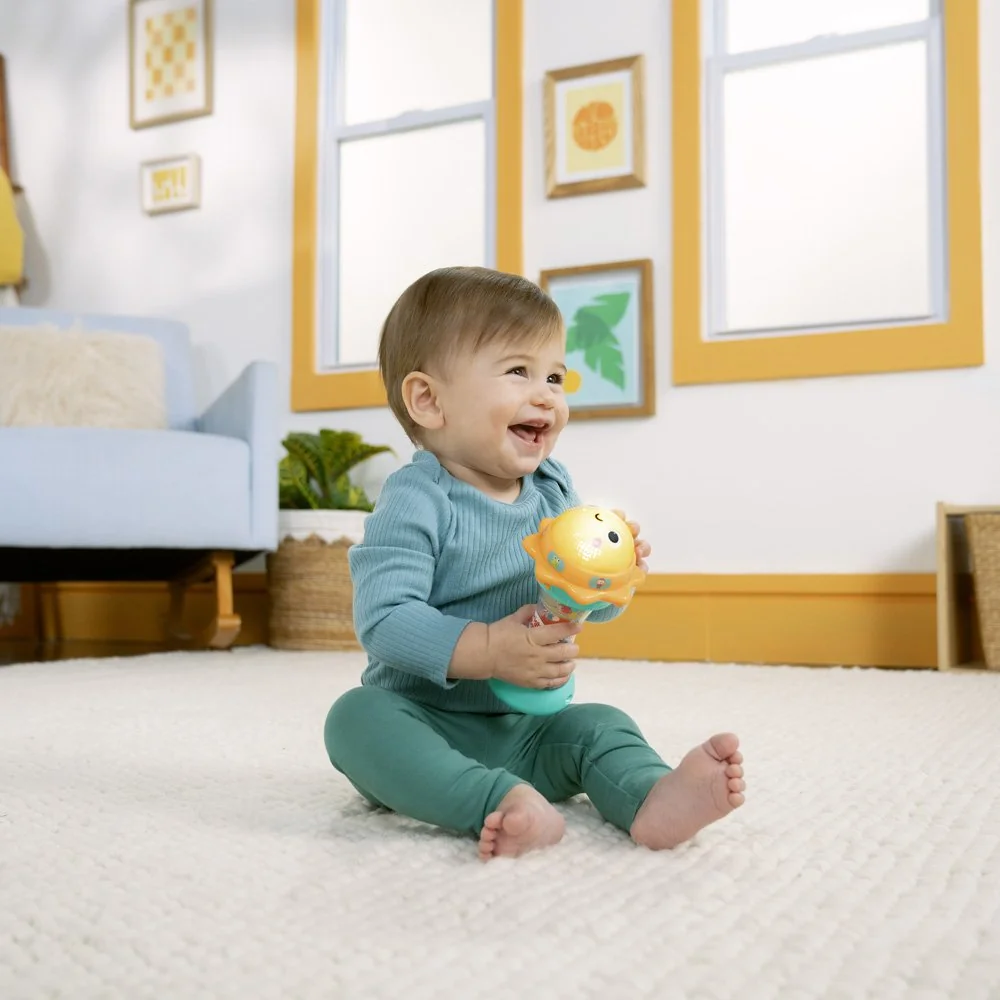 Brightstarts Hračka hudební chrastítko sluníčko Just for Sun™ 6m+