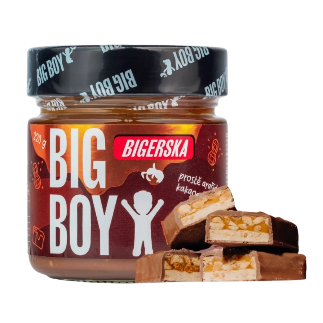 BIG BOY Bigerska - Sladký arašídový krém s kakaem a slaným karamelem - 220g