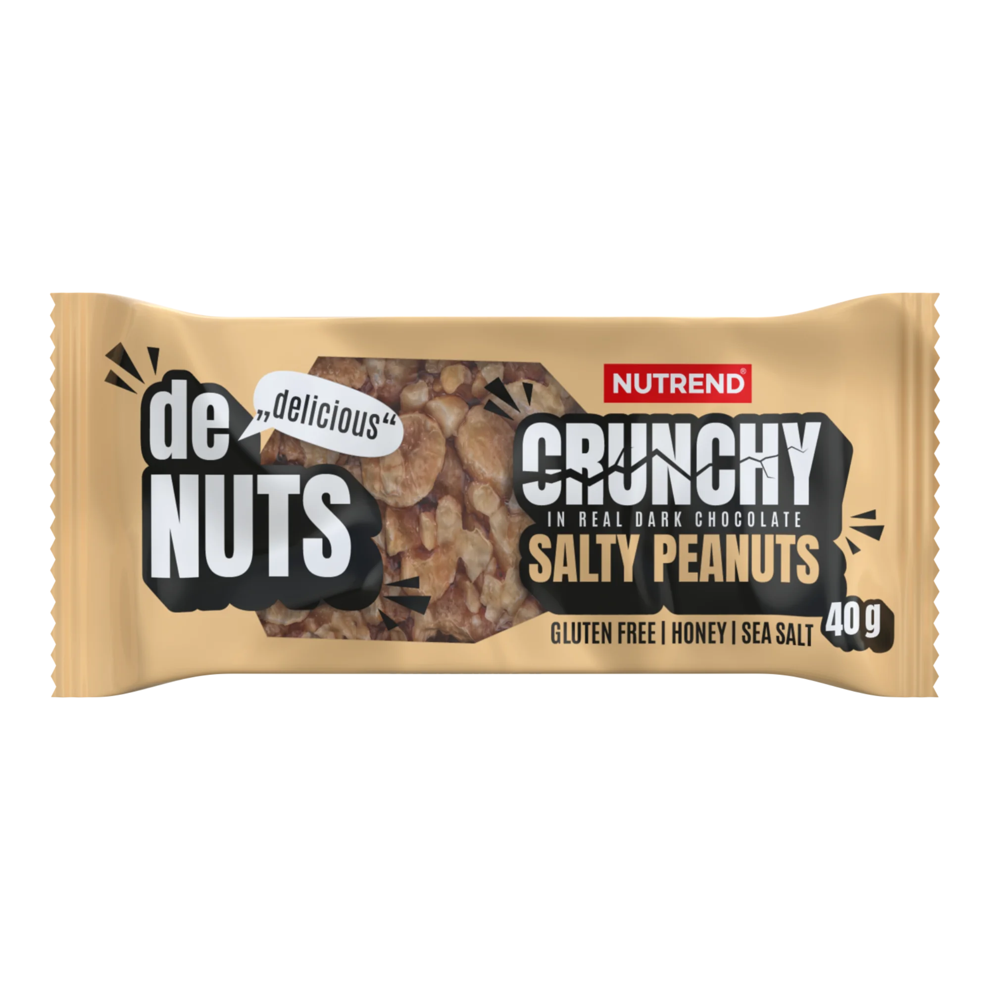 Nutrend DeNuts Crunchy slané arašídy 40 g