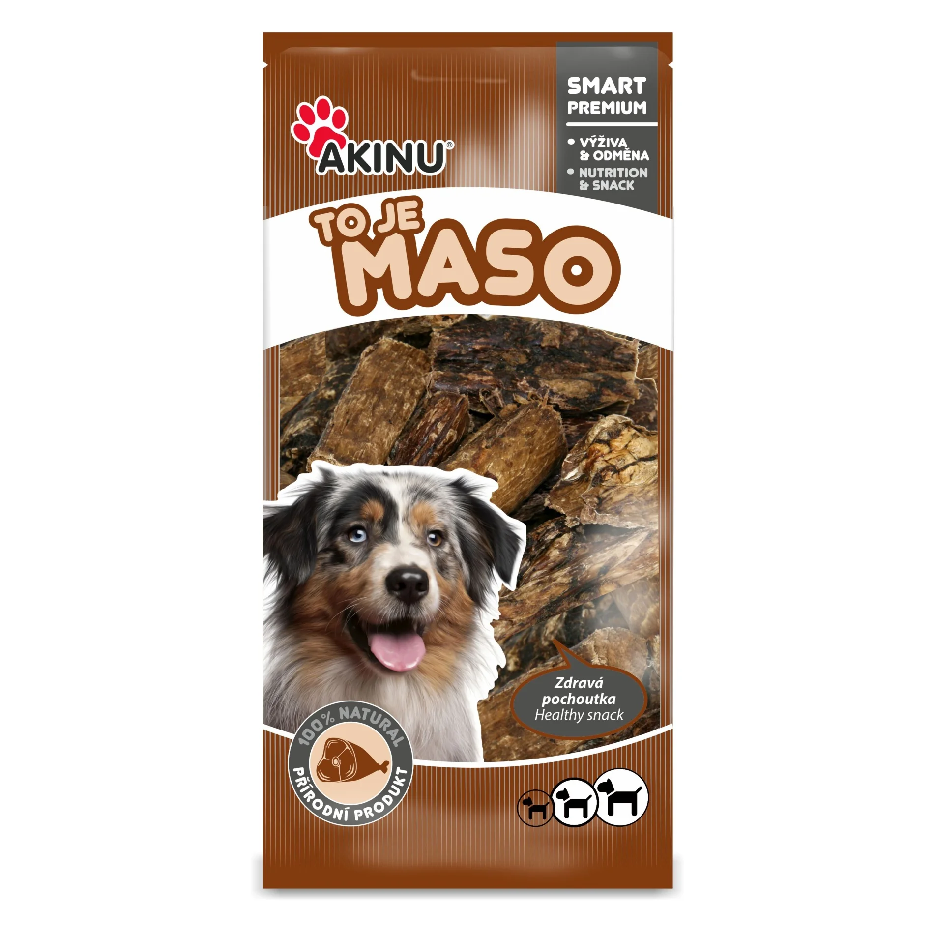 Akinu Sušené plíce pamlsek pro psy 3 x 300 g