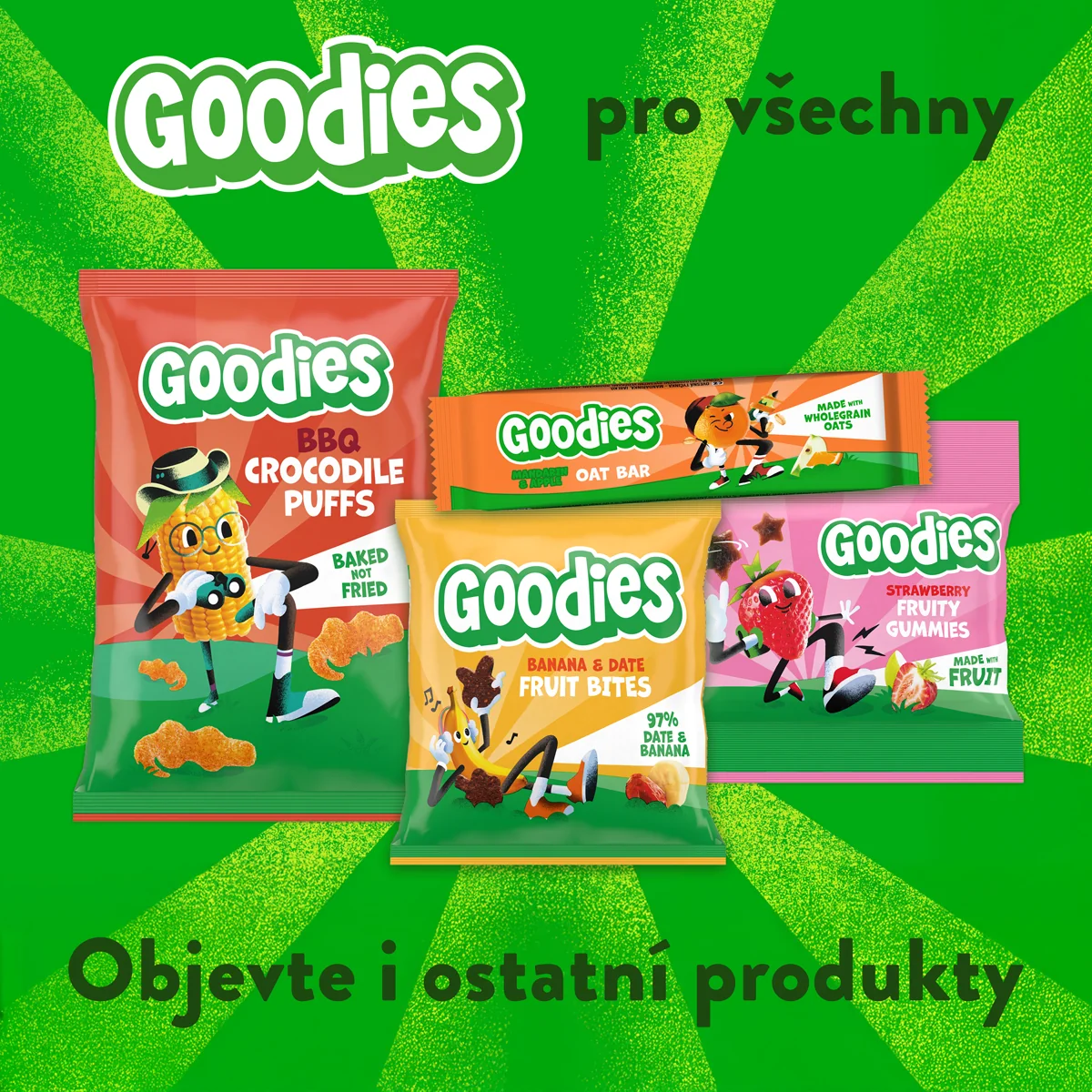 Goodies Fruit Datlovo-banánové kousky 20 g