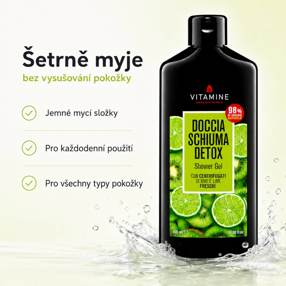 Vitamine Detox Kiwi a limetka sprchový gel 400 ml