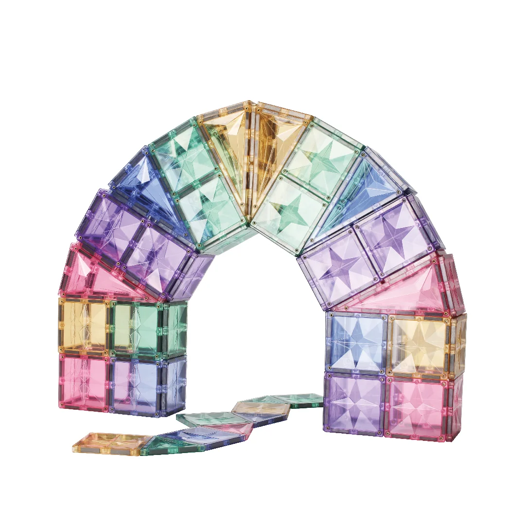 Cleverclixx Magnetická stavebnice Creative Pack Pastel - 125 ks