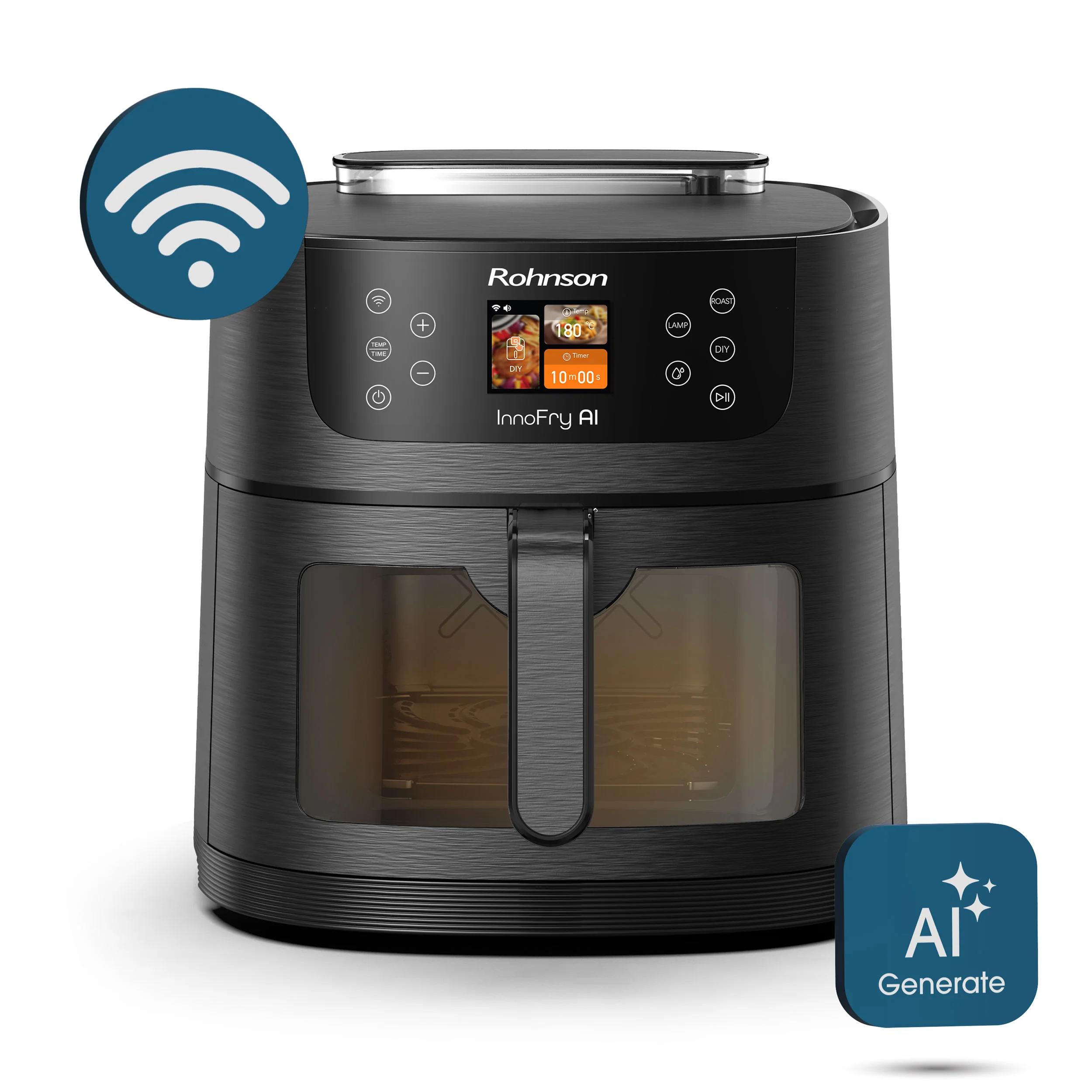 Rohnson Chytrá horkovzdušná fritéza R-2884 InnoFry AI Wi-Fi – 8 l