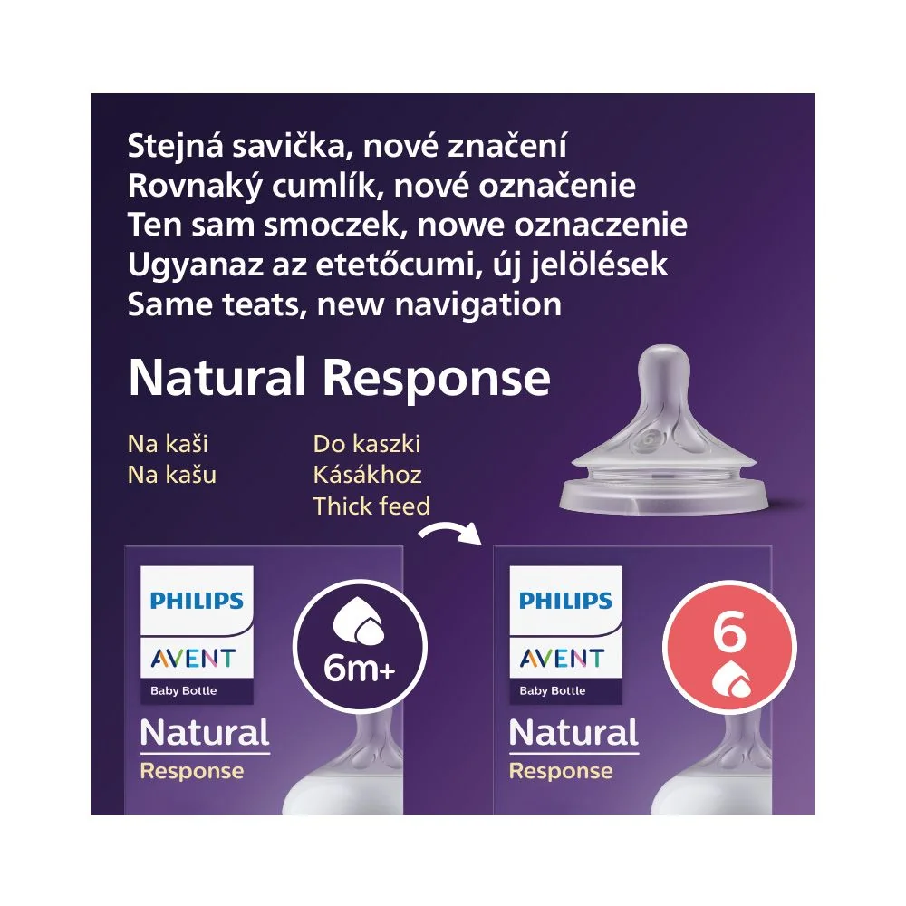 Philips Avent Natural Response 6 Savička na kaši 6m+ 2 ks