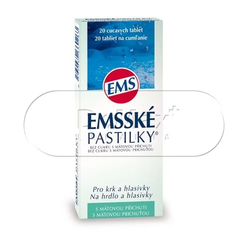 EMSSKÉ pastilky bez cukru s mátovou příchutí 20ks
