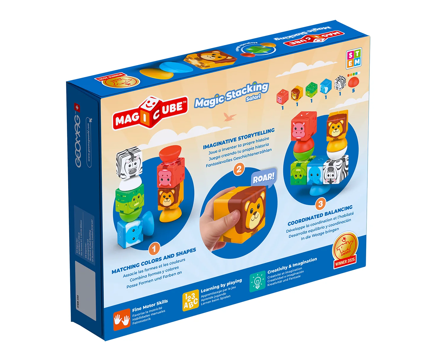Geomag Magicube Safari magnetická stavebnice 10 dílků