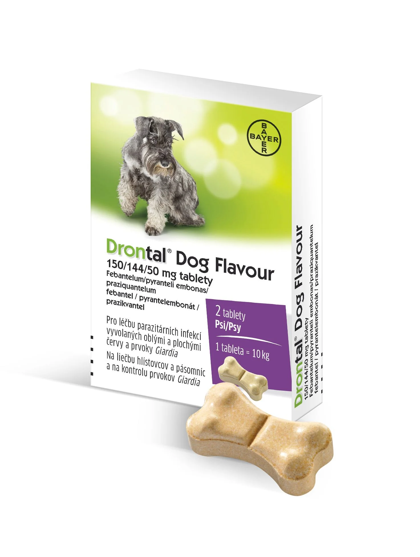 Drontal Dog Flavour 150/144/50 mg 2 tablety