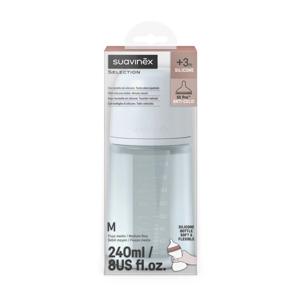 Suavinex Colour Essence Láhev 3m+ 240 ml 1 ks modrá