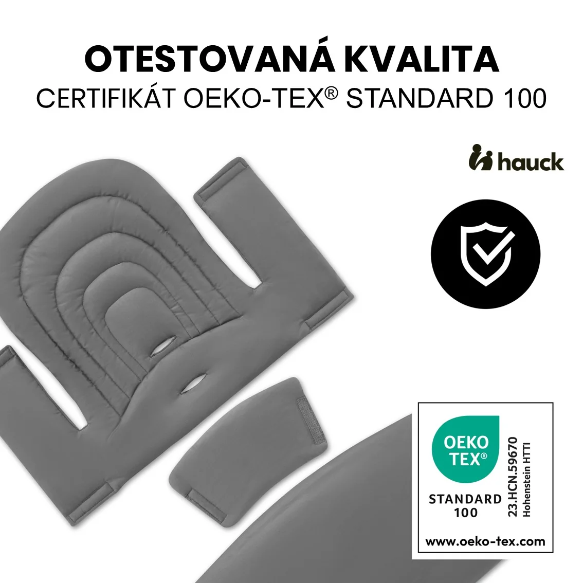 Hauck Polstrování na sedátko a dřevěné židličky Alpha+,Beta+,Arketa Dark Grey