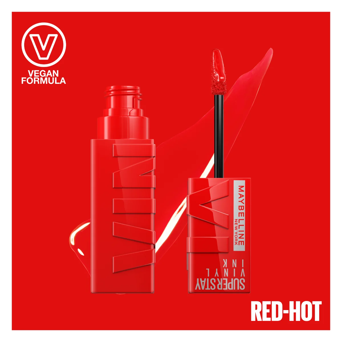 Maybelline SuperStay Vinyl Ink 25 Red hot tekutá rtěnka 4,2 ml