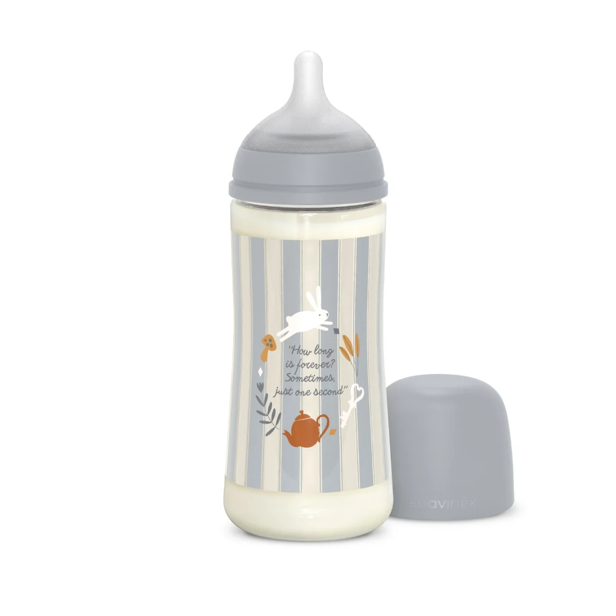 Suavinex Wonderland Kojenecká láhev průtok L 6m+ 360 ml 1 ks modrá