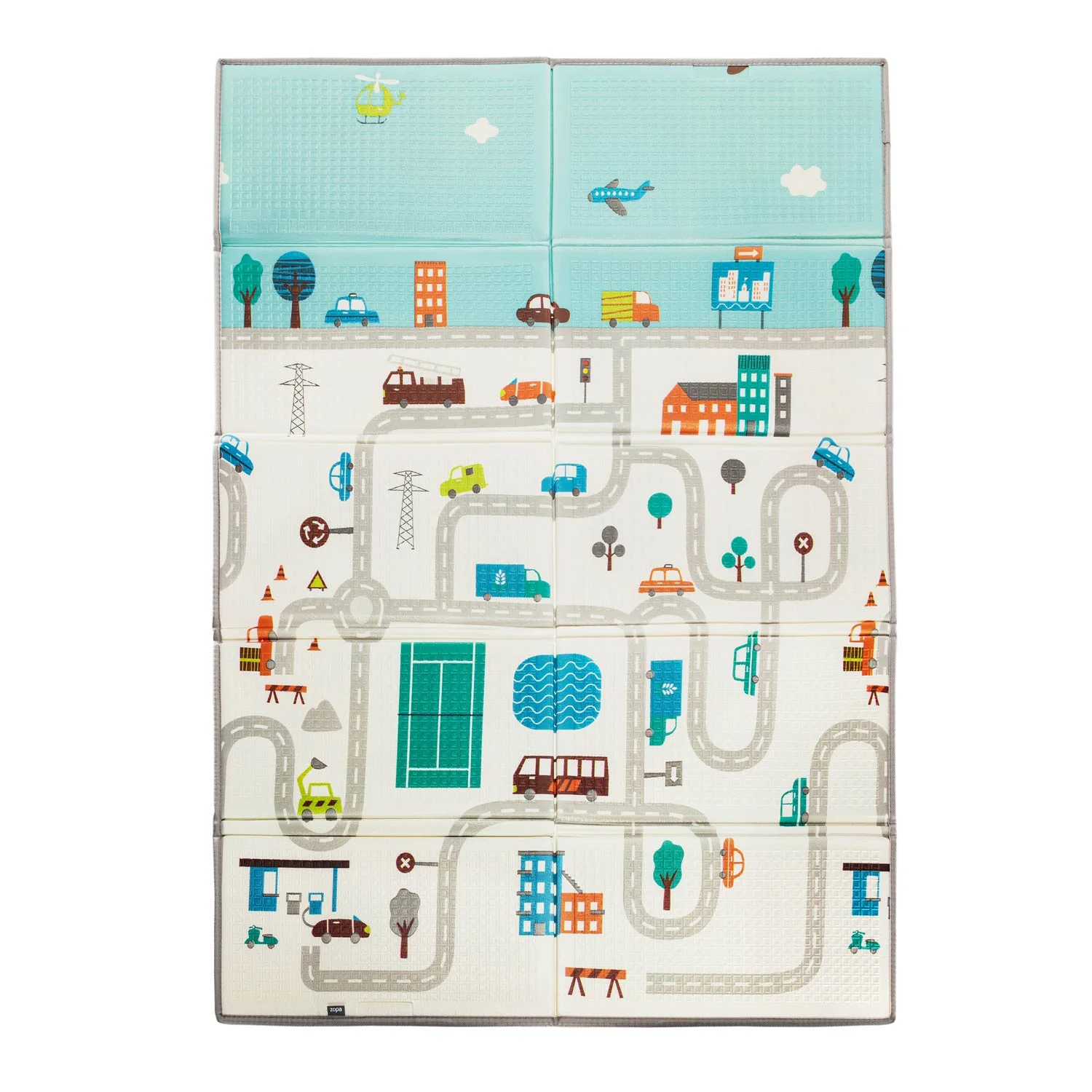 Zopa Multifunkční pěnová skládací podložka oboustranná 180x120, City 4