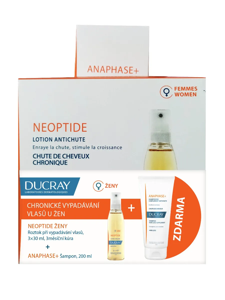 Ducray Neoptide ŽENY 3x30 ml + Anaphase šampon 200 ml