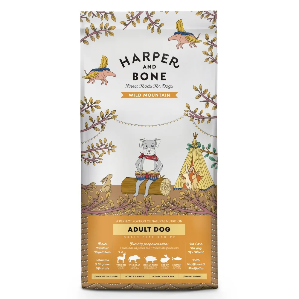 Harper and Bone Dog Adult Large & Medium divoké hory 12 kg 